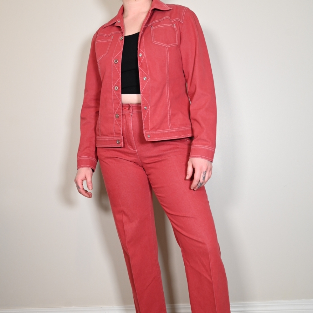 Click Vintage Jacket & Pants Set US 8 Red